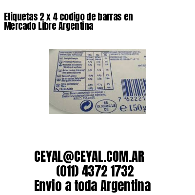 Etiquetas 2 x 4 codigo de barras en Mercado Libre Argentina