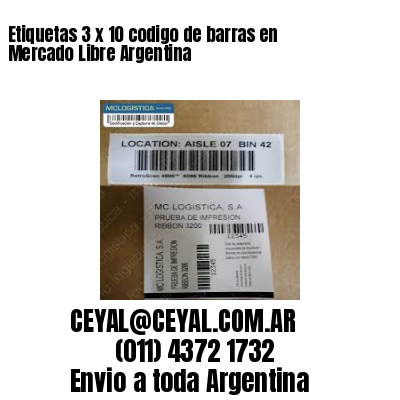 Etiquetas 3 x 10 codigo de barras en Mercado Libre Argentina
