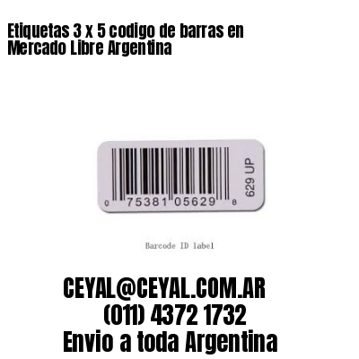 Etiquetas 3 x 5 codigo de barras en Mercado Libre Argentina