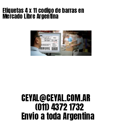 Etiquetas 4 x 11 codigo de barras en Mercado Libre Argentina