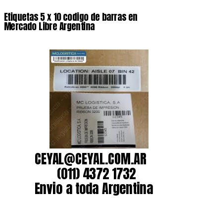 Etiquetas 5 x 10 codigo de barras en Mercado Libre Argentina