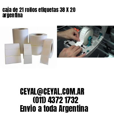 caja de 21 rollos etiquetas 38 X 20 argentina