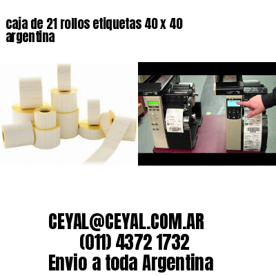 caja de 21 rollos etiquetas 40 x 40 argentina