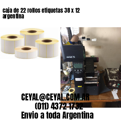 caja de 22 rollos etiquetas 38 x 12 argentina