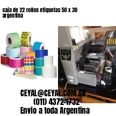 caja de 22 rollos etiquetas 50 x 30 argentina