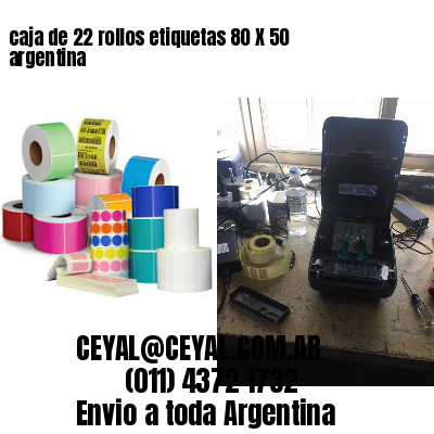 caja de 22 rollos etiquetas 80 X 50 argentina