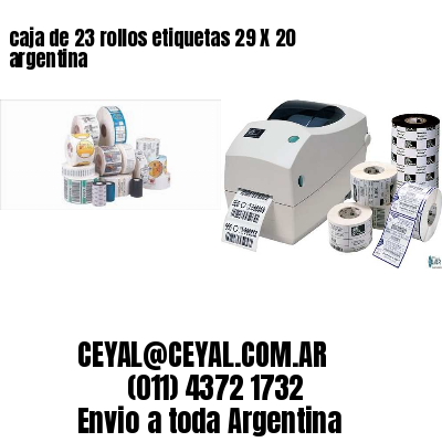 caja de 23 rollos etiquetas 29 X 20 argentina