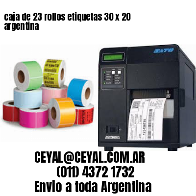caja de 23 rollos etiquetas 30 x 20 argentina