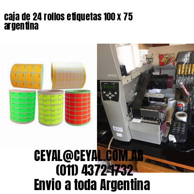 caja de 24 rollos etiquetas 100 x 75 argentina