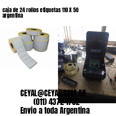 caja de 24 rollos etiquetas 110 X 50 argentina