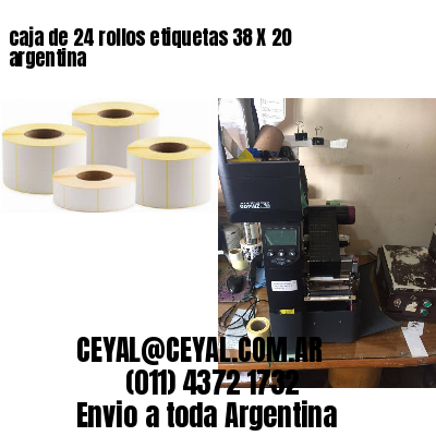 caja de 24 rollos etiquetas 38 X 20 argentina
