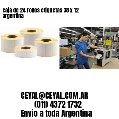 caja de 24 rollos etiquetas 38 x 12 argentina