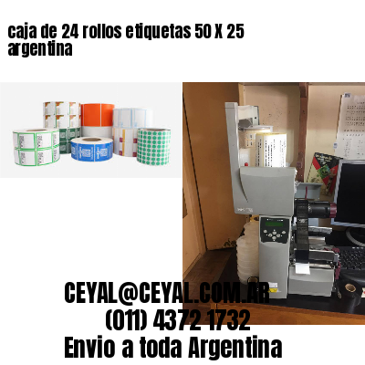 caja de 24 rollos etiquetas 50 X 25 argentina