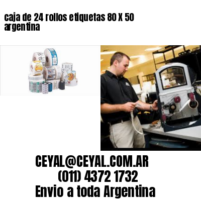 caja de 24 rollos etiquetas 80 X 50 argentina