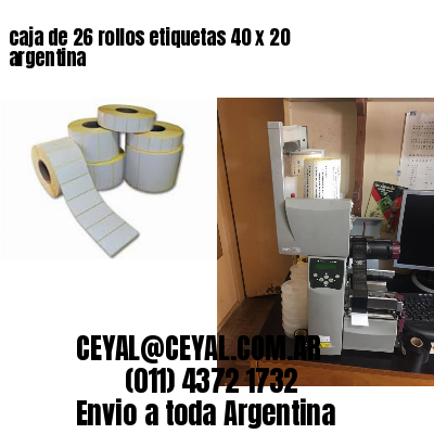 caja de 26 rollos etiquetas 40 x 20 argentina