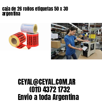 caja de 26 rollos etiquetas 50 x 30 argentina