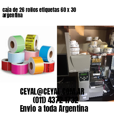 caja de 26 rollos etiquetas 60 x 30 argentina