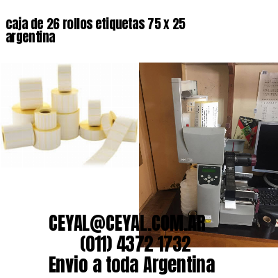 caja de 26 rollos etiquetas 75 x 25 argentina