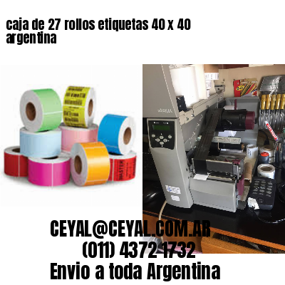caja de 27 rollos etiquetas 40 x 40 argentina