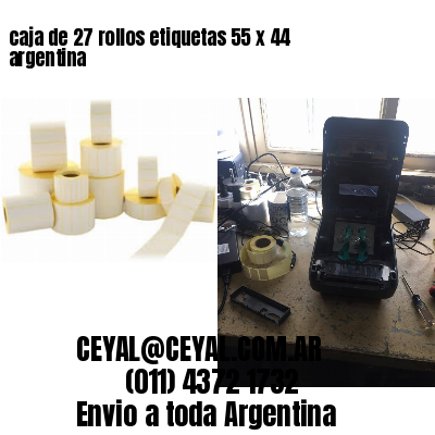 caja de 27 rollos etiquetas 55 x 44 argentina