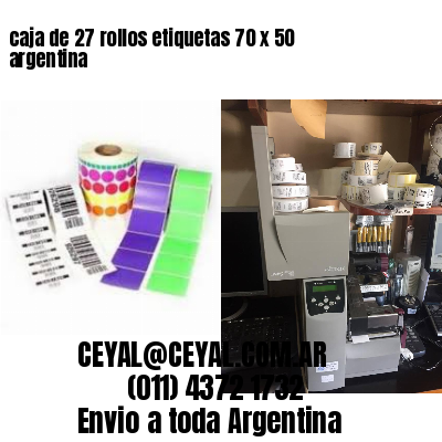 caja de 27 rollos etiquetas 70 x 50 argentina