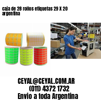 caja de 28 rollos etiquetas 29 X 20 argentina