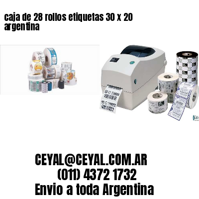 caja de 28 rollos etiquetas 30 x 20 argentina