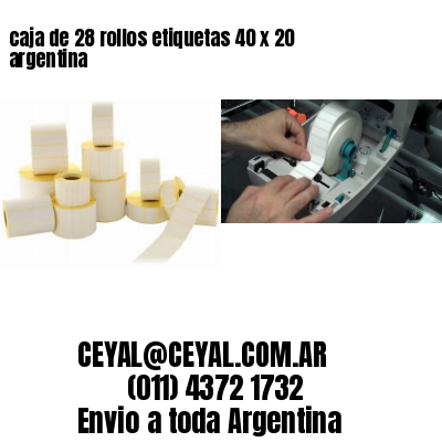 caja de 28 rollos etiquetas 40 x 20 argentina