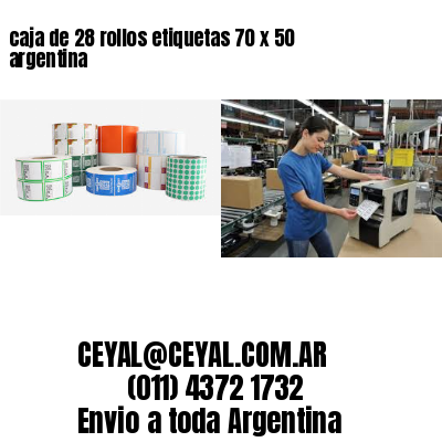 caja de 28 rollos etiquetas 70 x 50 argentina