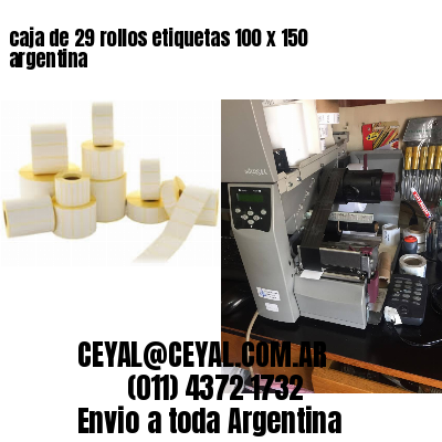 caja de 29 rollos etiquetas 100 x 150 argentina