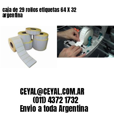 caja de 29 rollos etiquetas 64 X 32 argentina
