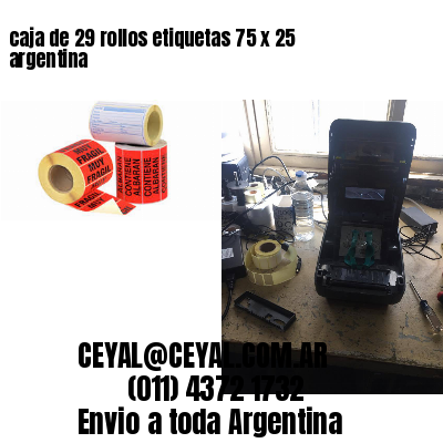 caja de 29 rollos etiquetas 75 x 25 argentina