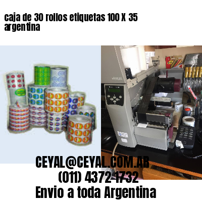 caja de 30 rollos etiquetas 100 X 35 argentina