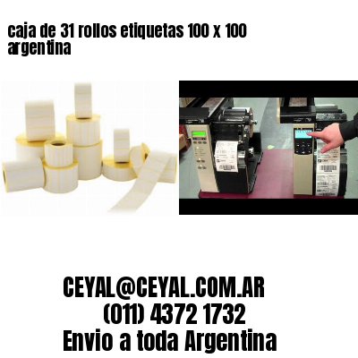caja de 31 rollos etiquetas 100 x 100 argentina