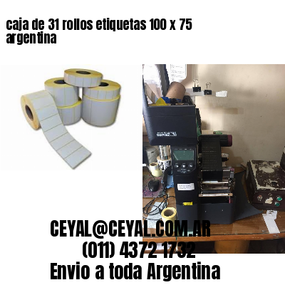 caja de 31 rollos etiquetas 100 x 75 argentina