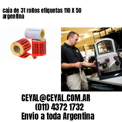 caja de 31 rollos etiquetas 110 X 50 argentina