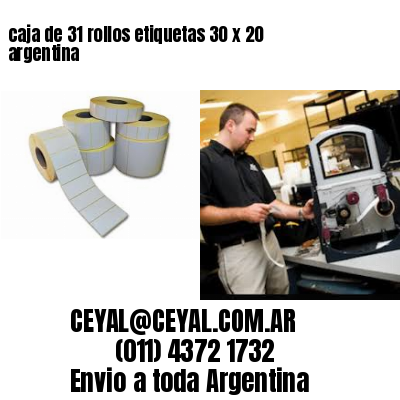 caja de 31 rollos etiquetas 30 x 20 argentina