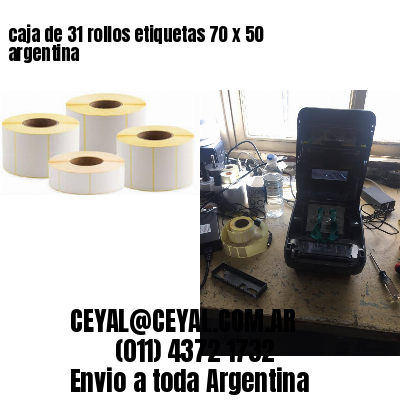 caja de 31 rollos etiquetas 70 x 50 argentina