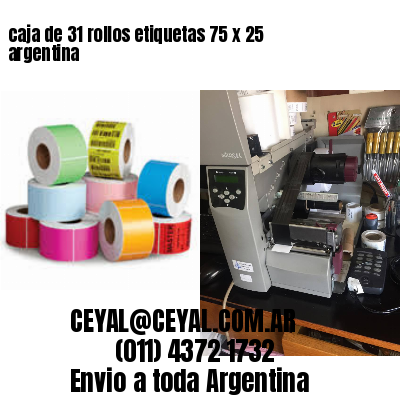 caja de 31 rollos etiquetas 75 x 25 argentina