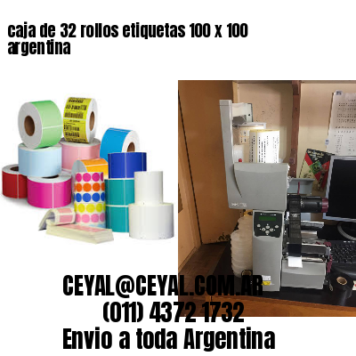 caja de 32 rollos etiquetas 100 x 100 argentina