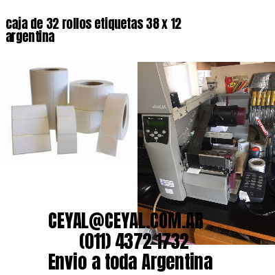 caja de 32 rollos etiquetas 38 x 12 argentina