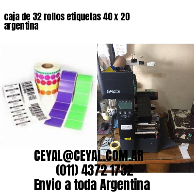 caja de 32 rollos etiquetas 40 x 20 argentina