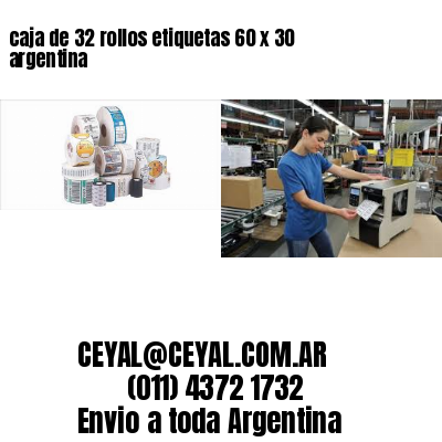 caja de 32 rollos etiquetas 60 x 30 argentina