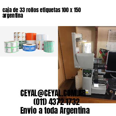 caja de 33 rollos etiquetas 100 x 150 argentina