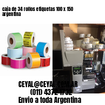 caja de 34 rollos etiquetas 100 x 150 argentina