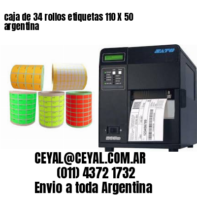 caja de 34 rollos etiquetas 110 X 50 argentina