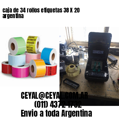 caja de 34 rollos etiquetas 38 X 20 argentina