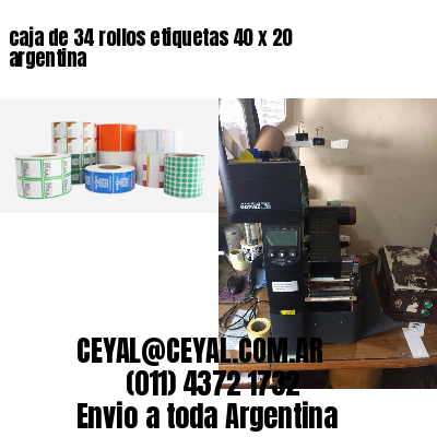 caja de 34 rollos etiquetas 40 x 20 argentina