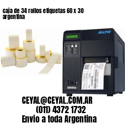 caja de 34 rollos etiquetas 60 x 30 argentina