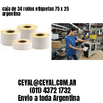 caja de 34 rollos etiquetas 75 x 25 argentina